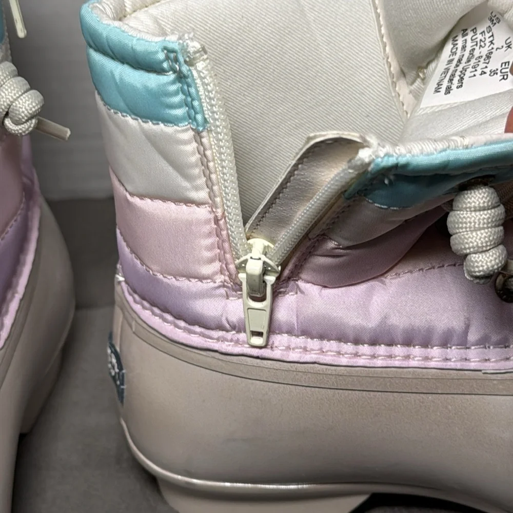 New Sperry Kid’s Saltwater Ankle Boot Duck Boot Iridescent Pastel Size 3 & 6